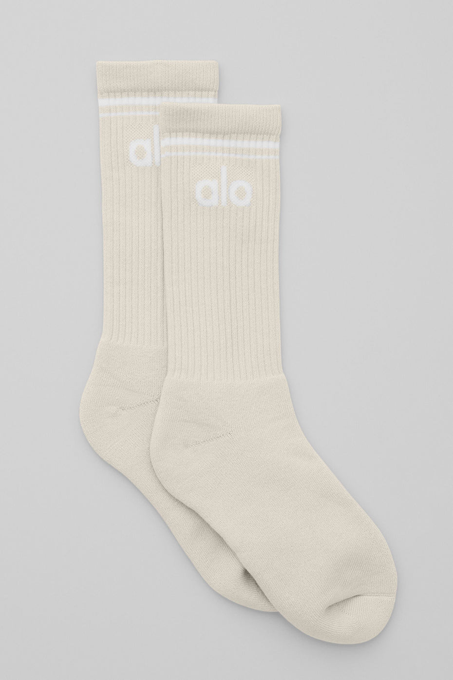 Unisex Throwback Sock - Bone/White