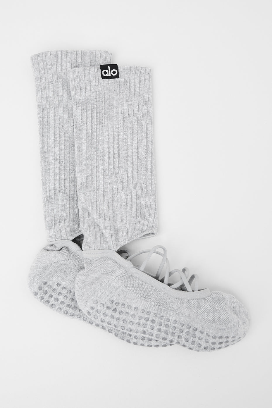 Womens Strappy Siren Grip Sock - Athletic Heather Grey