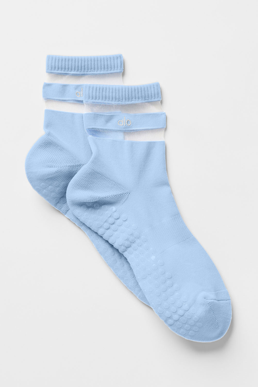 Womens Pulse Grip Sock - Seashell Blue
