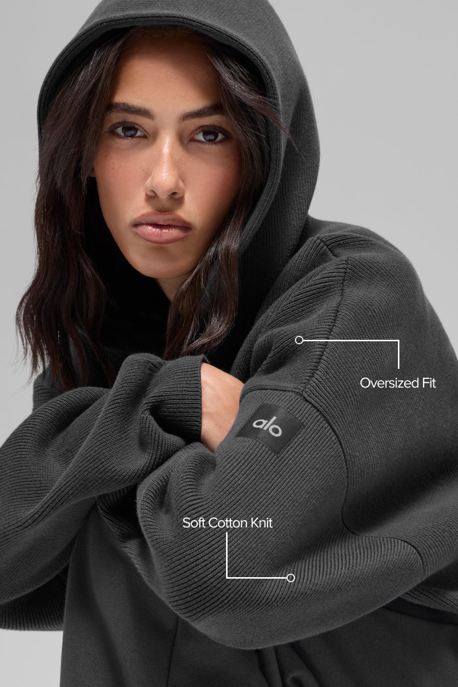 Scholar Hooded Sweater - Anthracite