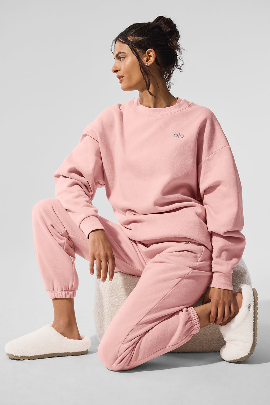 Accolade Crew Neck Pullover - Pink Quartz