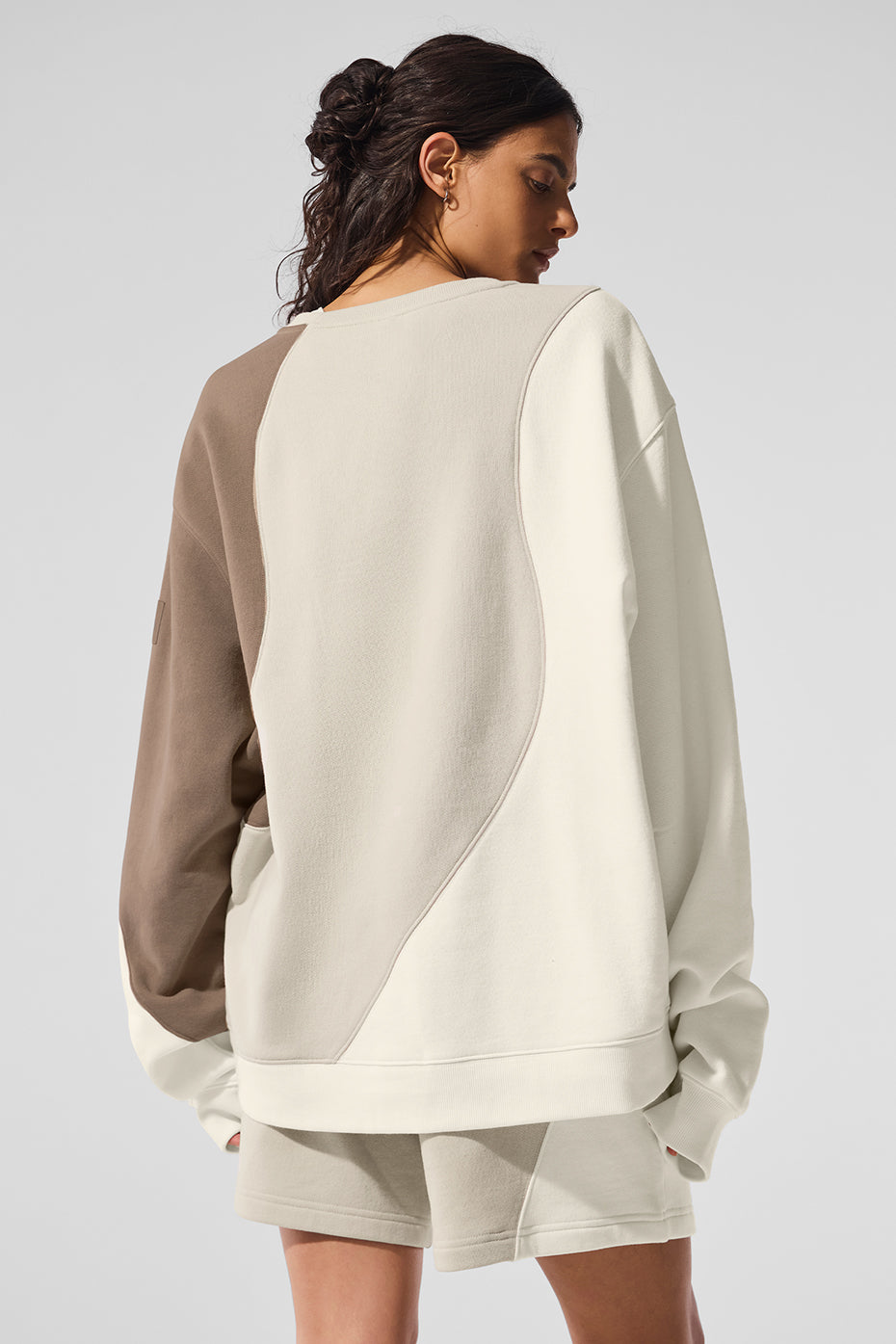 Make Waves Crew Neck Pullover - Ivory/Bone/Gravel
