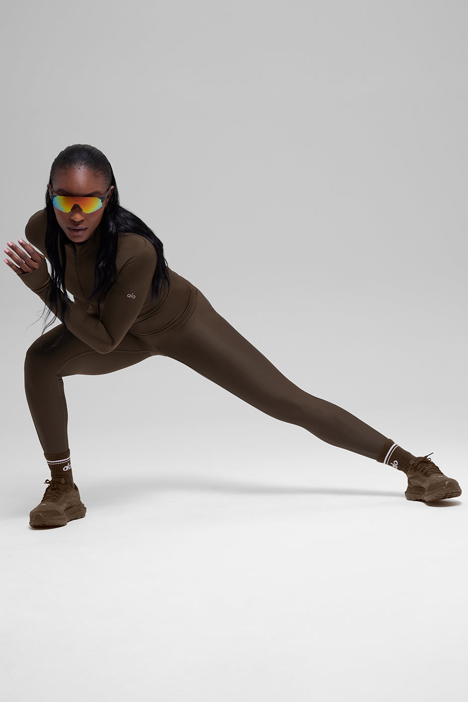 Airlift Winter Warm 1/4 Zip Long Sleeve - Espresso