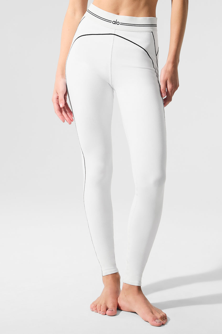Airbrush High-Waist Heart Throb Legging - White/Black