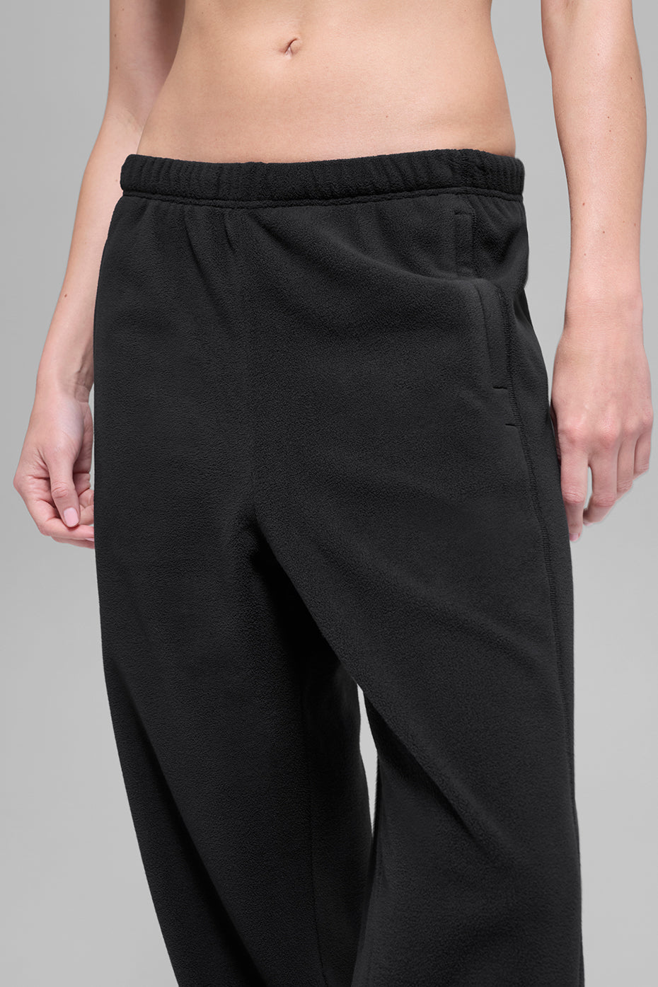 Polar Fleece High-Waist Retreat Jogger - Black