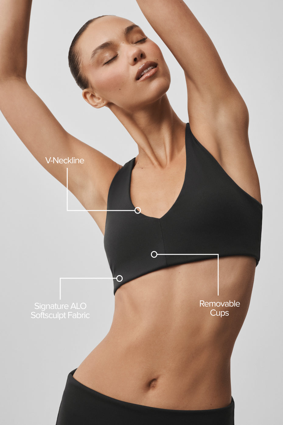 ALO Softsculpt Base Bra - Black