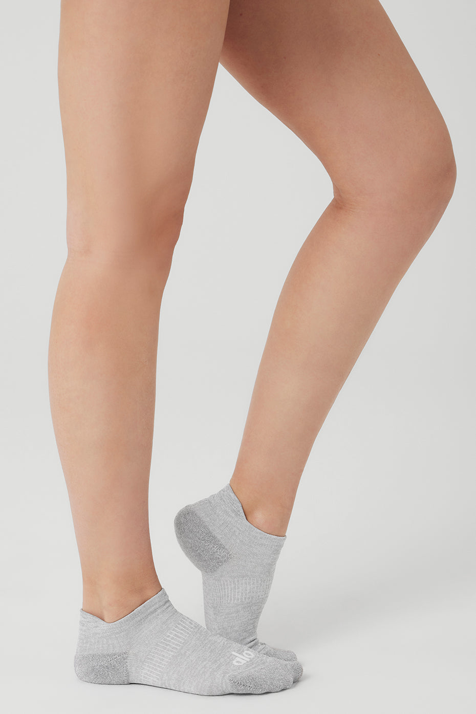 Womens Performance Tab Sock - Athletic Heather Grey/White