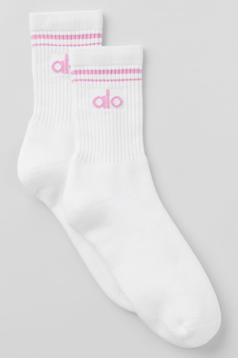 Unisex Half-Crew Throwback Sock - White/Candy Heart Pink