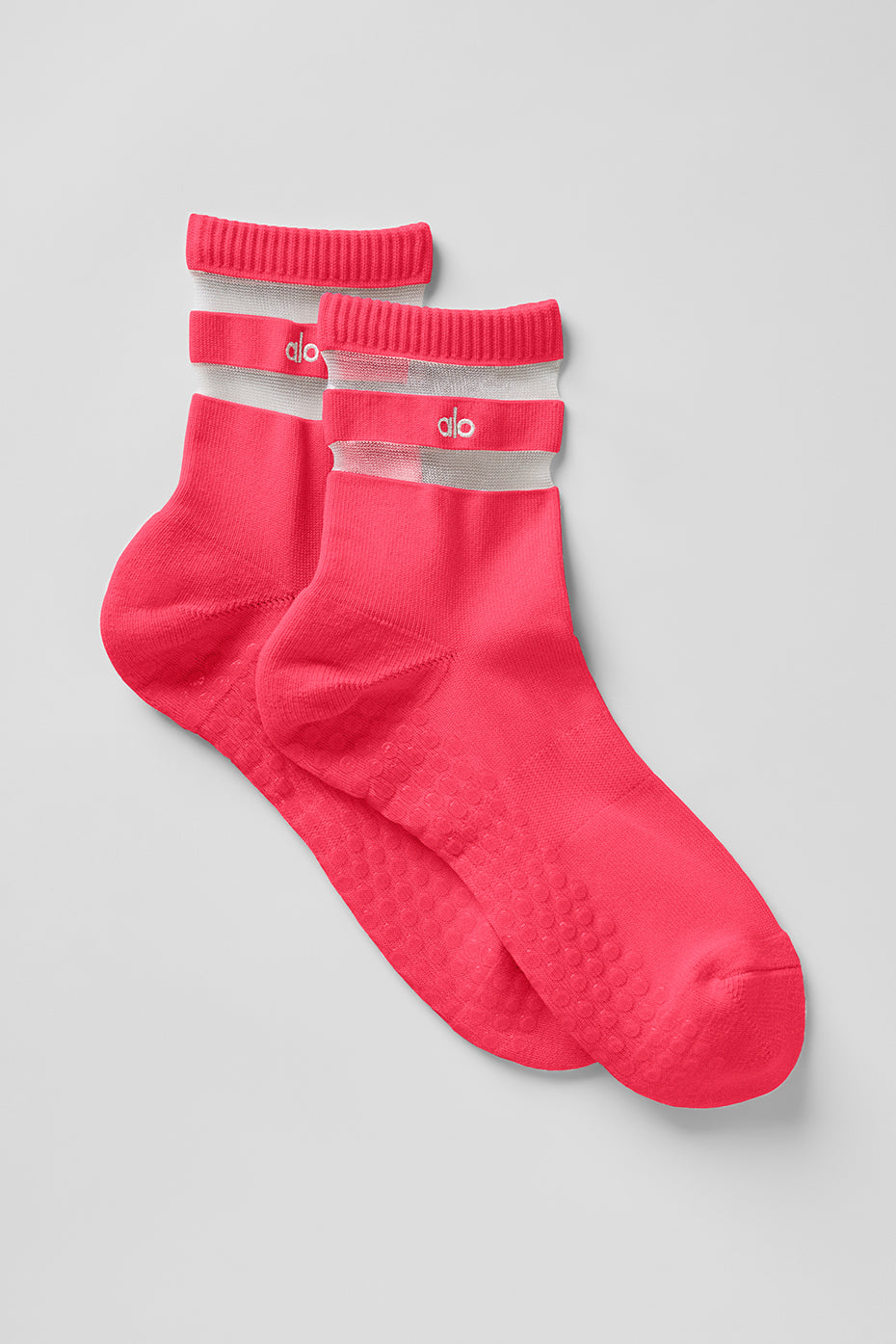 Womens Pulse Grip Sock - Candy Red