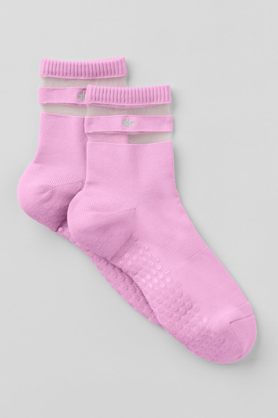 Womens Pulse Grip Sock - Candy Heart Pink