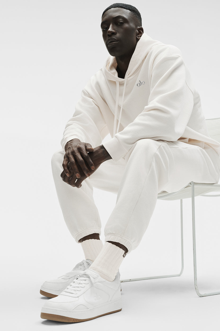 Unisex Half-Crew Scrunch Sock - Ivory