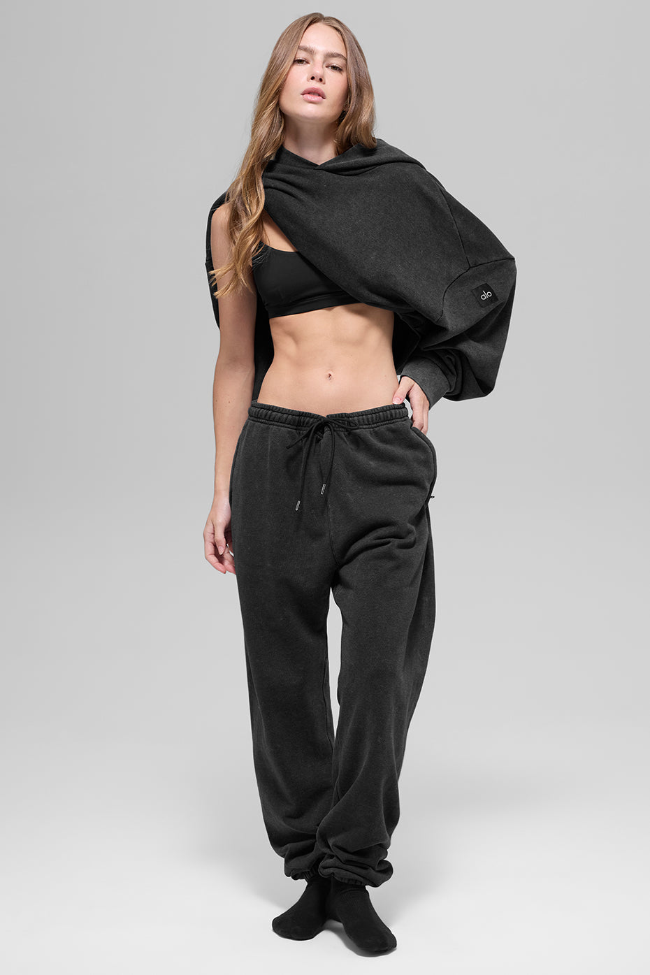 Chill Vintage Wash Hoodie - Black Wash