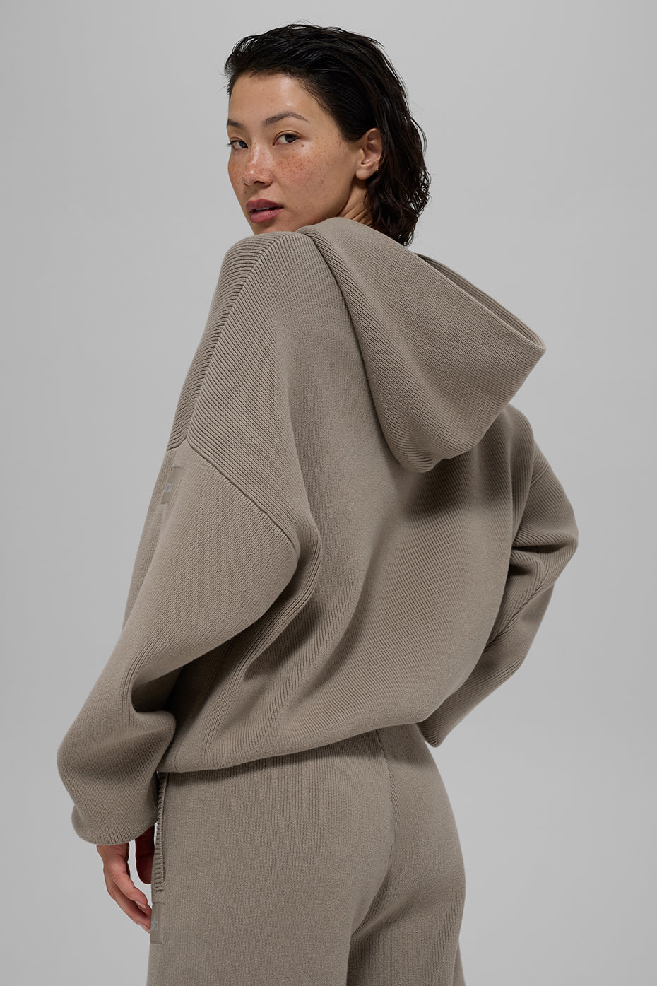 Scholar Hooded Sweater - Light Cocoa