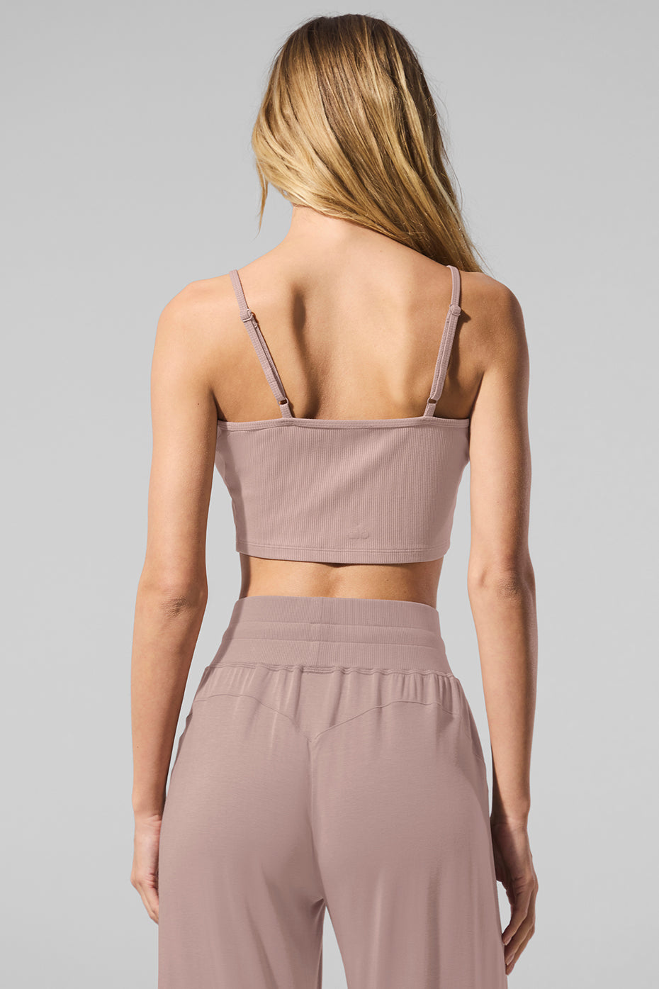 Ribbed Delicate Lounge Tank - Taupe