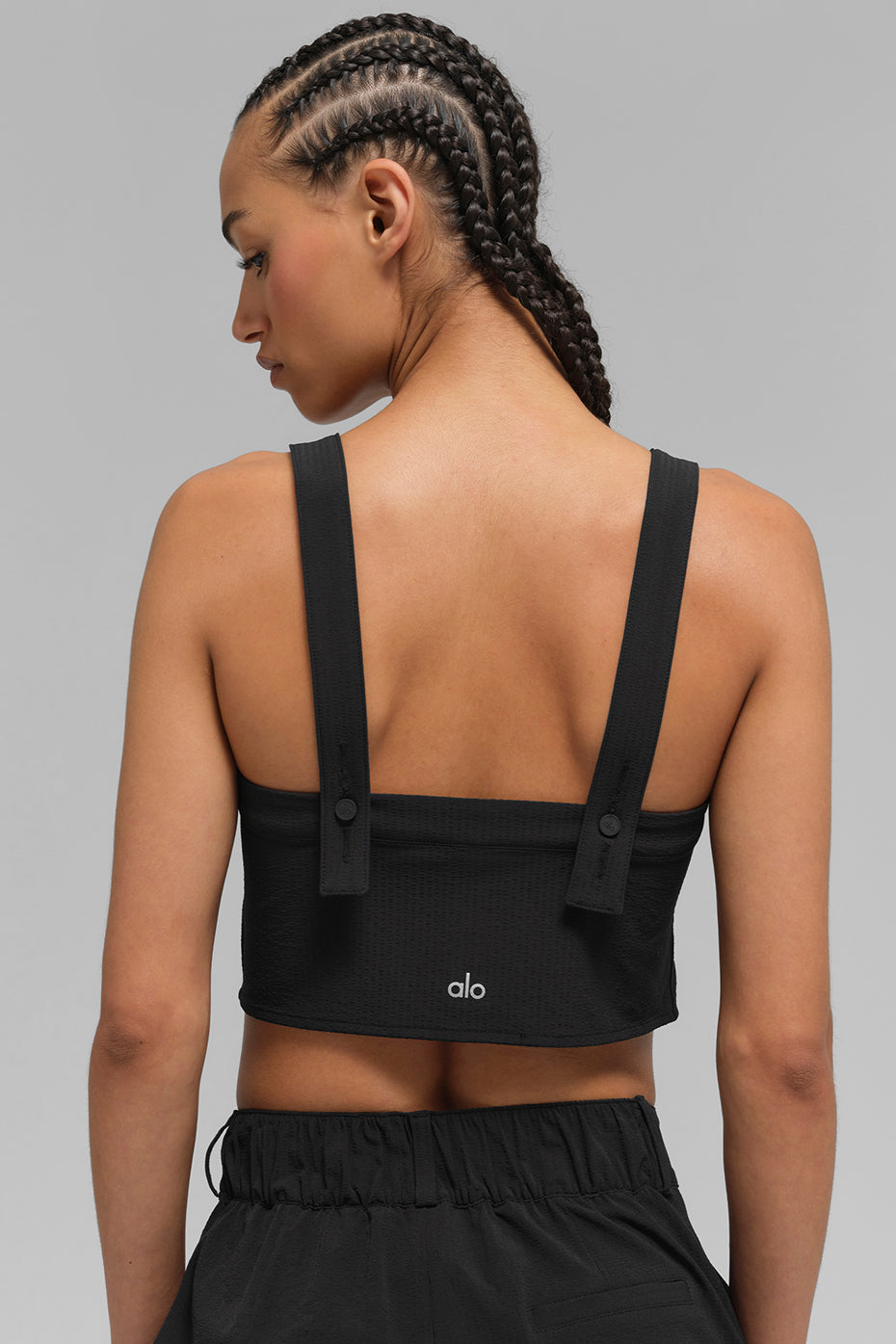 Cropped Dreamscape Tank - Black