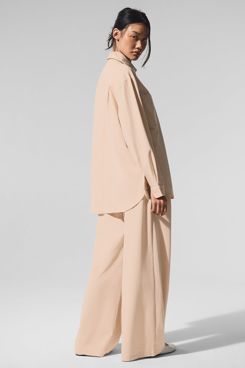 Dreamscape Button Down Long Sleeve - Macadamia