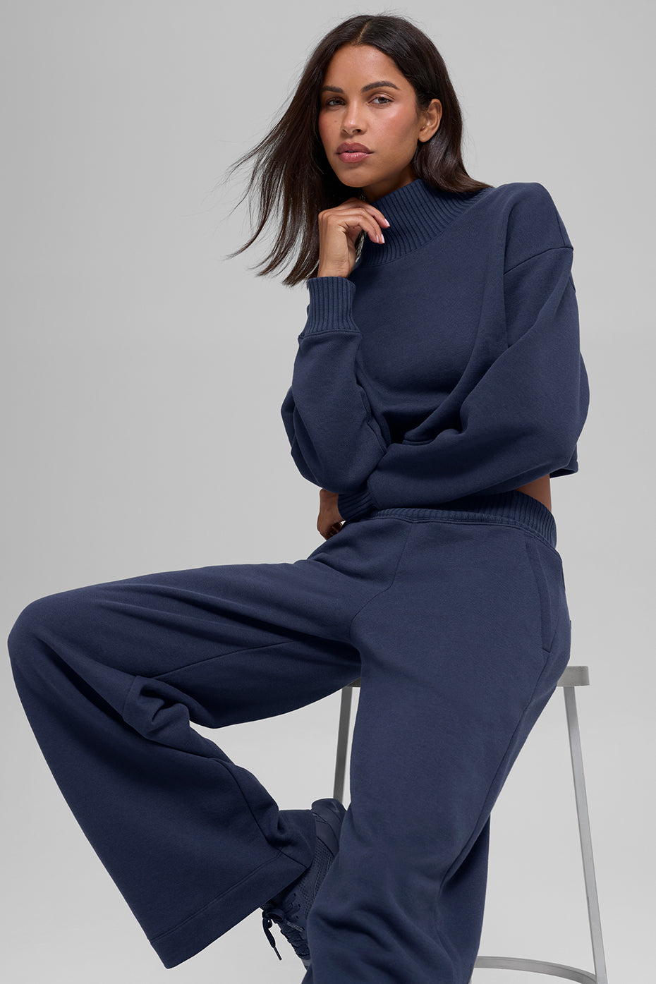 Cropped Serenity Coverup - Navy