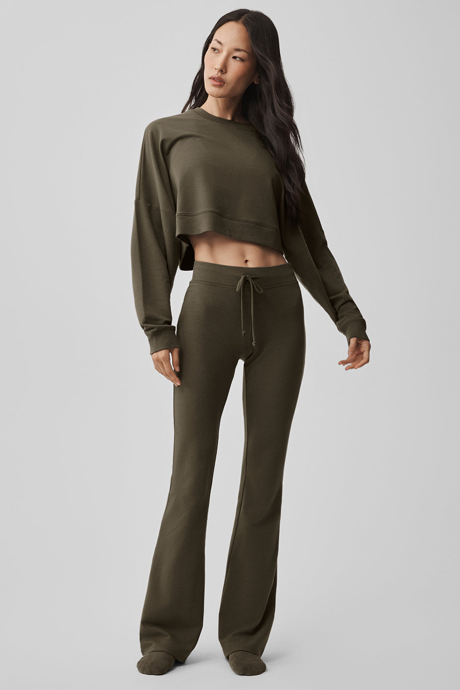 Sway Bootcut Sweatpant - Olive Tree
