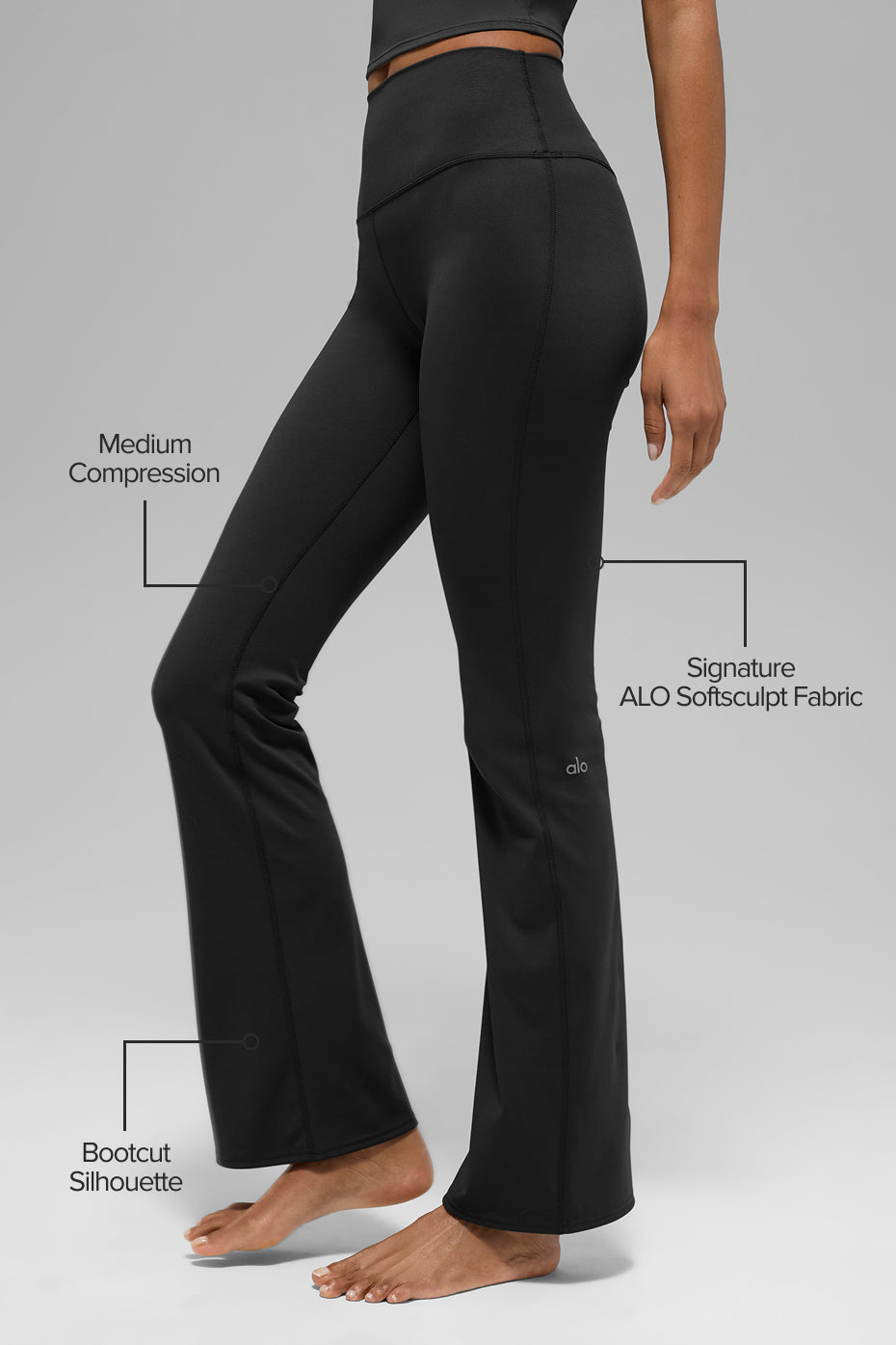 ALO Softsculpt High-Waist Bootcut Legging - Black