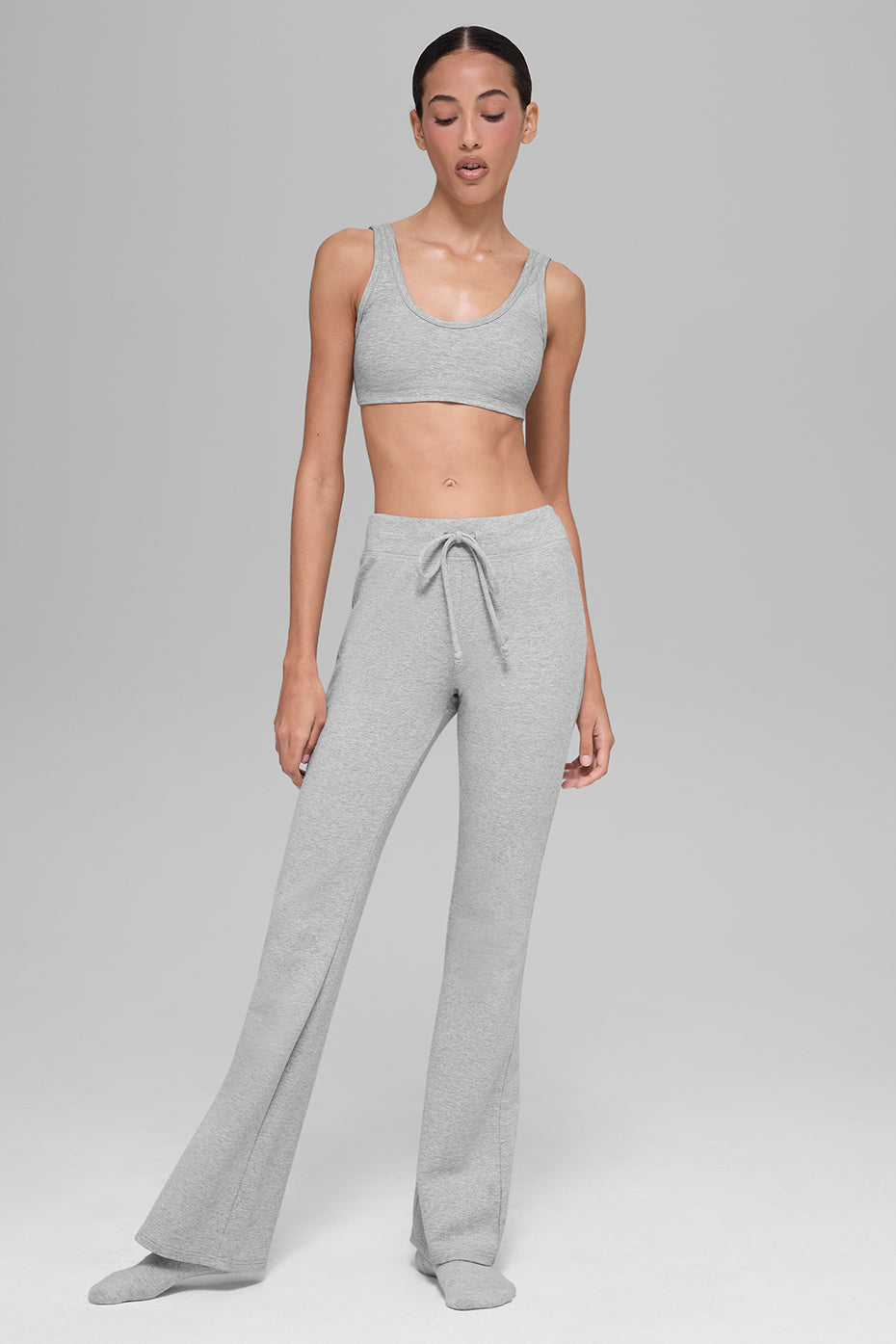 Alosoft Center Stage Bra - Athletic Heather Grey