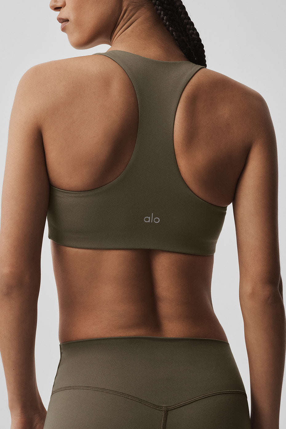 ALO Softsculpt Base Bra - Olive Tree